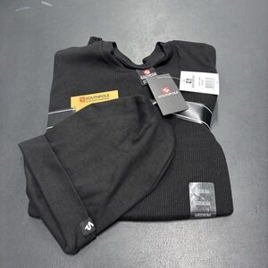 Southpole Black 2‎ Piece Set Long Sleeve Thermal Beanie Mens Size Medium